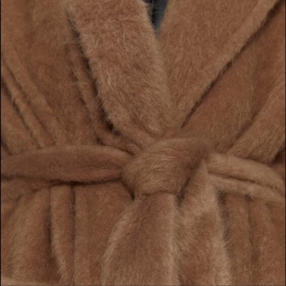 Zara Faux Fur Belted Side Slit Trench NWOT XL - Picture 8 of 16